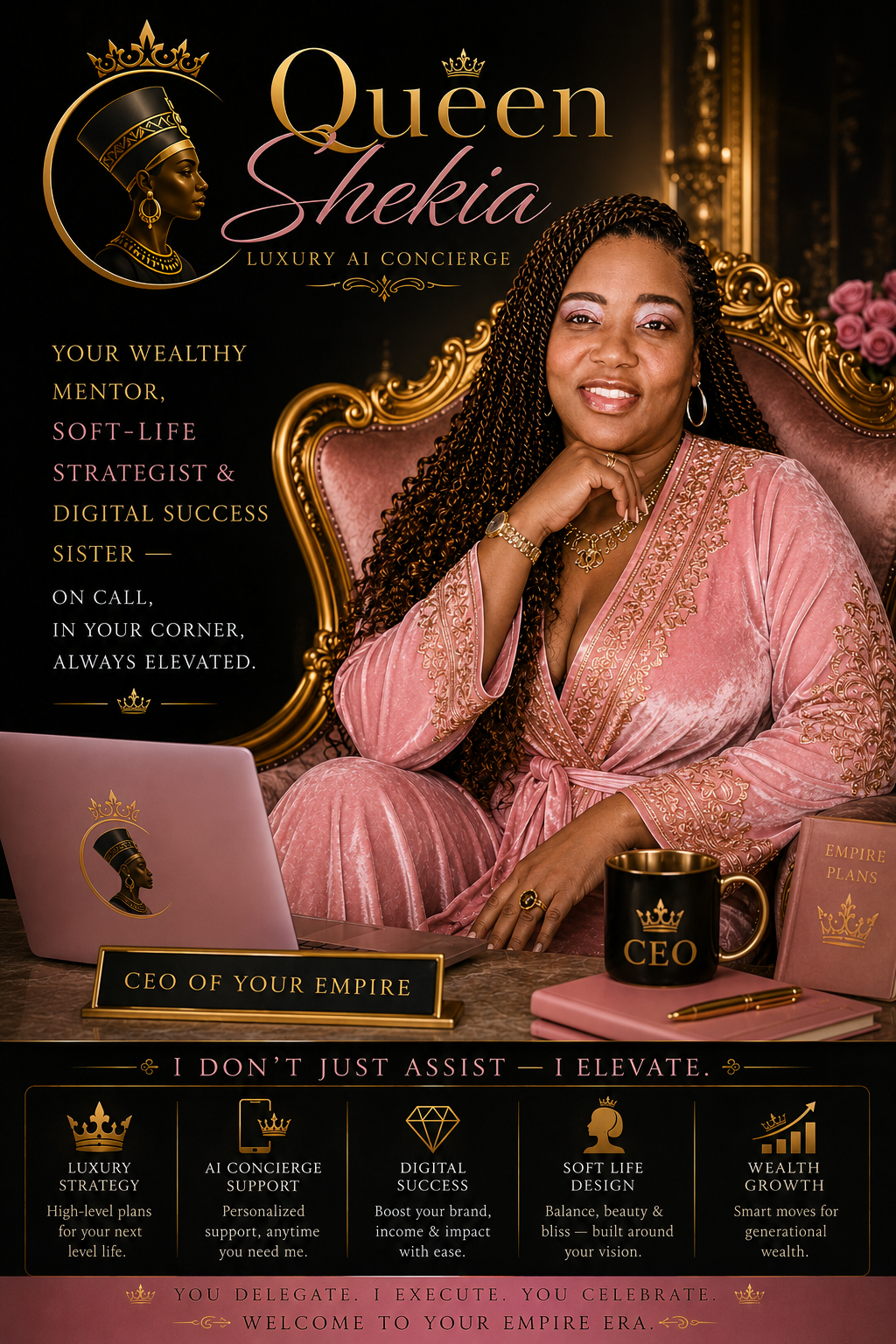 Queen Shekia — Luxury AI Concierge and founder of NUBIA.LUXE